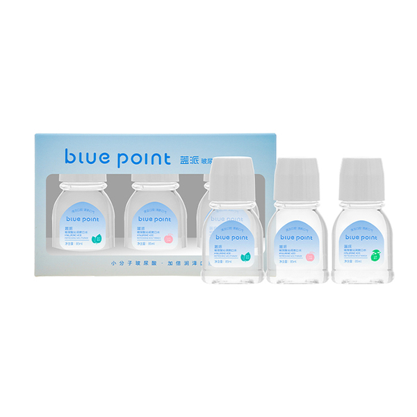 BLUE POINT Освежающий ополаскиватель для рта с гиалуроновой кислотой 85 мл*3 флакона
